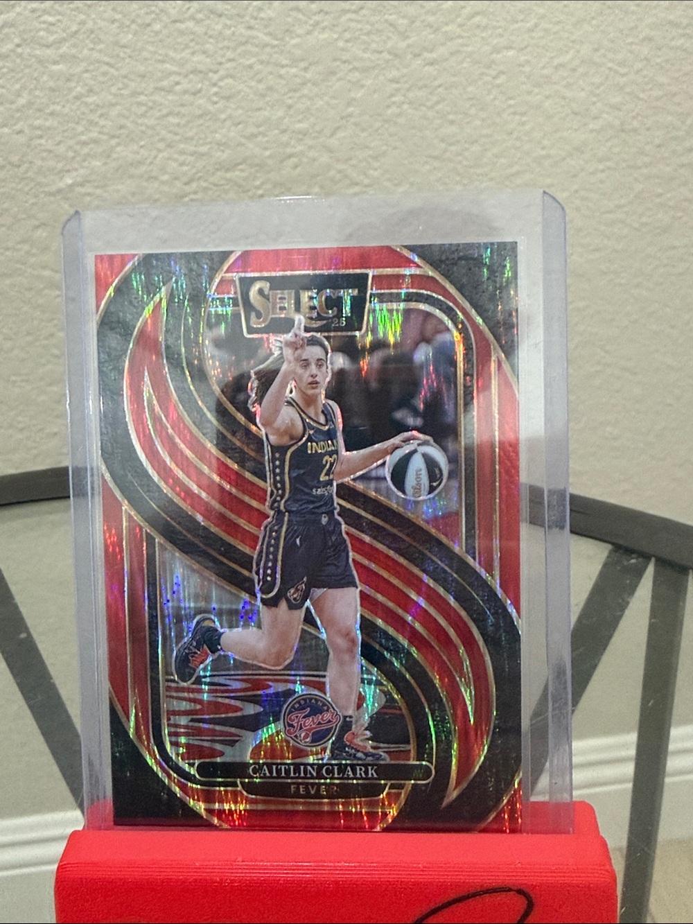 Caitlin Clark Panini 2025 WNBA Select Red Flash Premier Level  Fever #140 /349